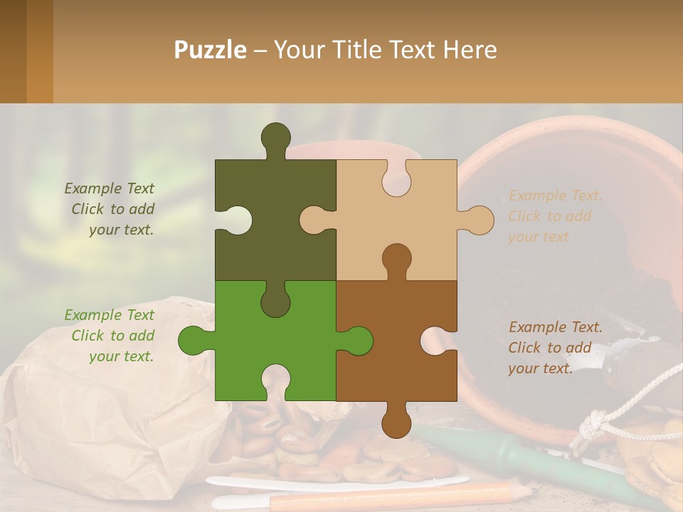 A Potted Plant Next To A Pile Of Dirt PowerPoint Template