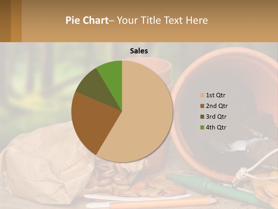 A Potted Plant Next To A Pile Of Dirt PowerPoint Template