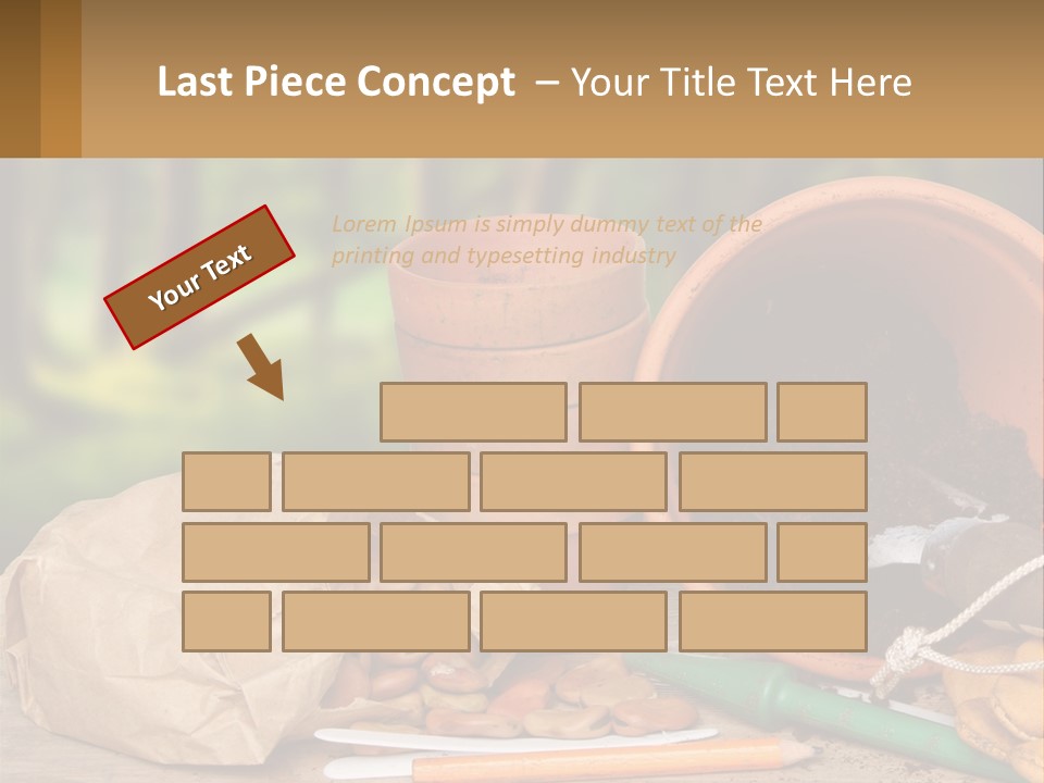 A Potted Plant Next To A Pile Of Dirt PowerPoint Template