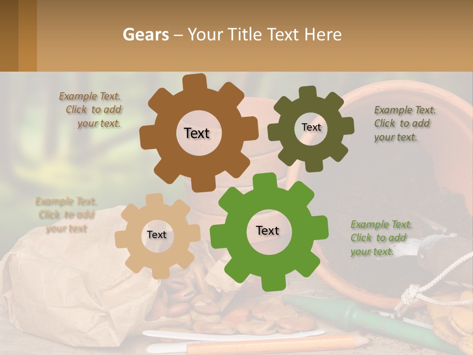 A Potted Plant Next To A Pile Of Dirt PowerPoint Template