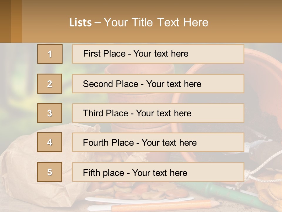 A Potted Plant Next To A Pile Of Dirt PowerPoint Template