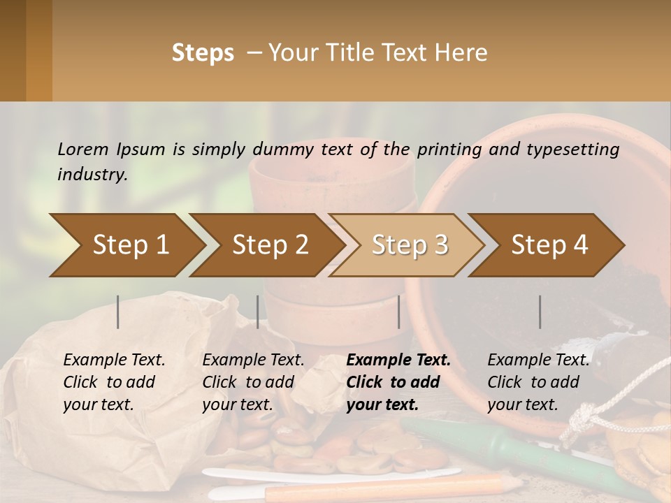 A Potted Plant Next To A Pile Of Dirt PowerPoint Template