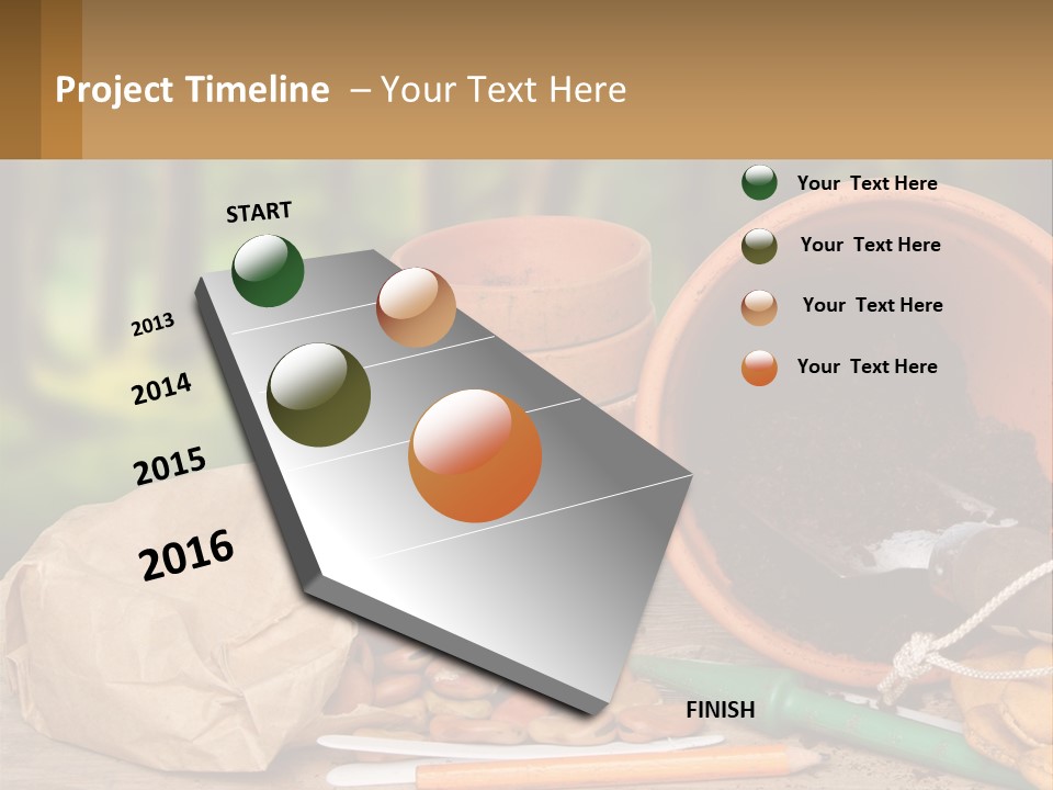 A Potted Plant Next To A Pile Of Dirt PowerPoint Template