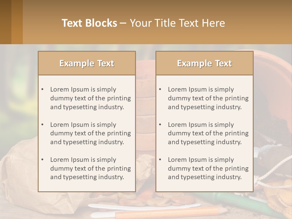 A Potted Plant Next To A Pile Of Dirt PowerPoint Template