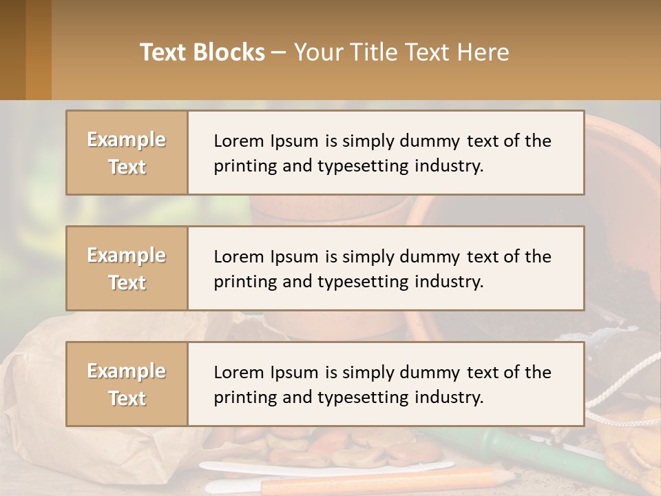 A Potted Plant Next To A Pile Of Dirt PowerPoint Template
