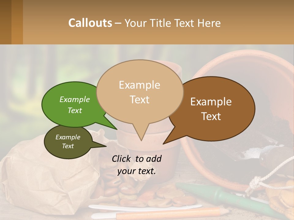 A Potted Plant Next To A Pile Of Dirt PowerPoint Template