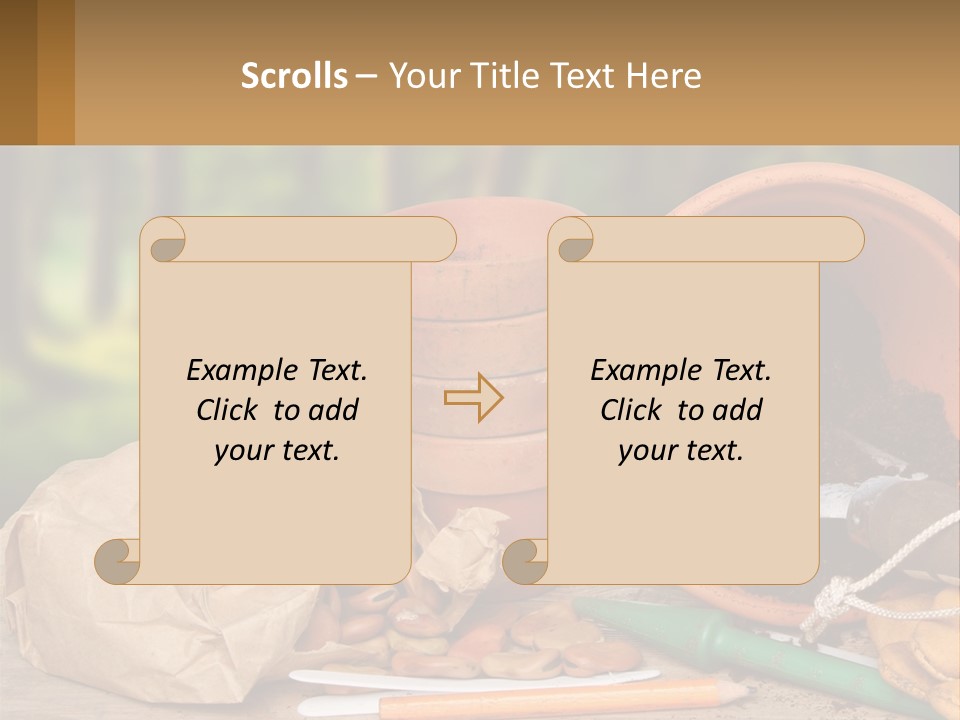 A Potted Plant Next To A Pile Of Dirt PowerPoint Template