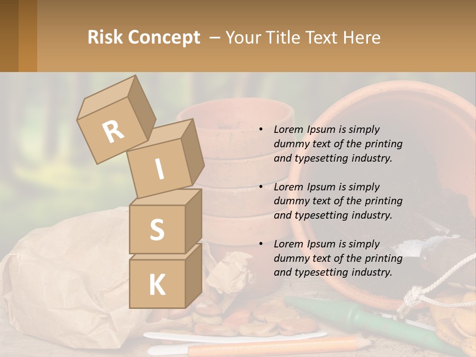 A Potted Plant Next To A Pile Of Dirt PowerPoint Template