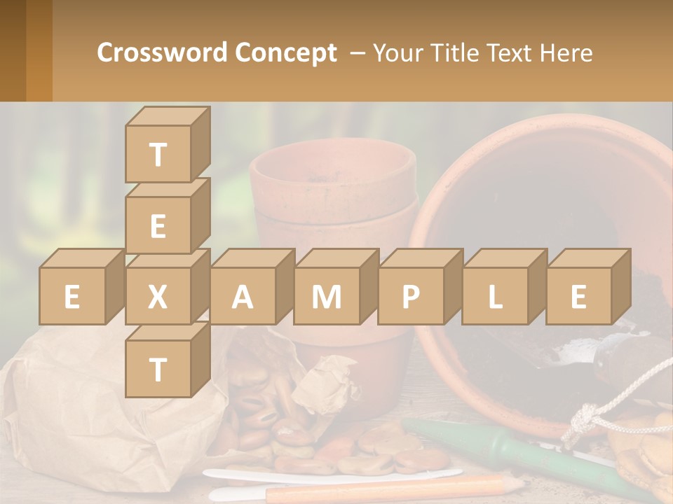 A Potted Plant Next To A Pile Of Dirt PowerPoint Template