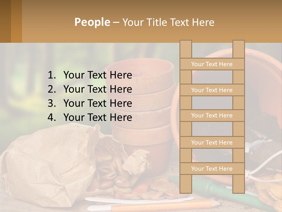 A Potted Plant Next To A Pile Of Dirt PowerPoint Template