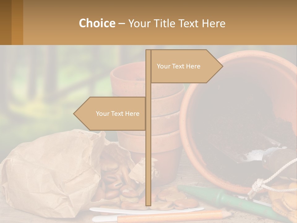 A Potted Plant Next To A Pile Of Dirt PowerPoint Template