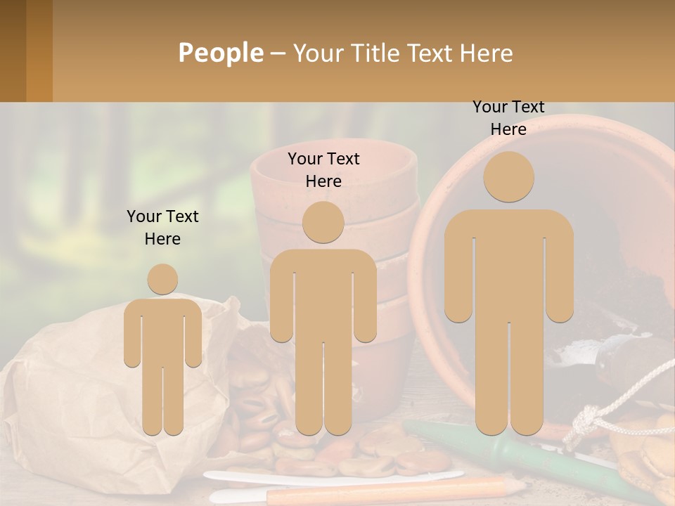 A Potted Plant Next To A Pile Of Dirt PowerPoint Template