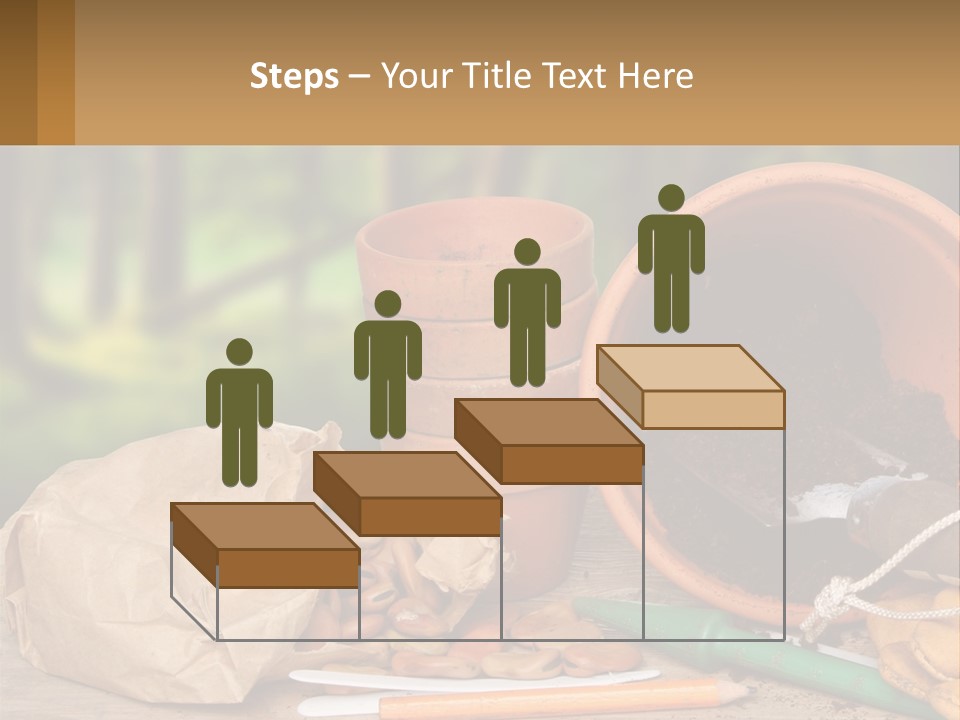 A Potted Plant Next To A Pile Of Dirt PowerPoint Template