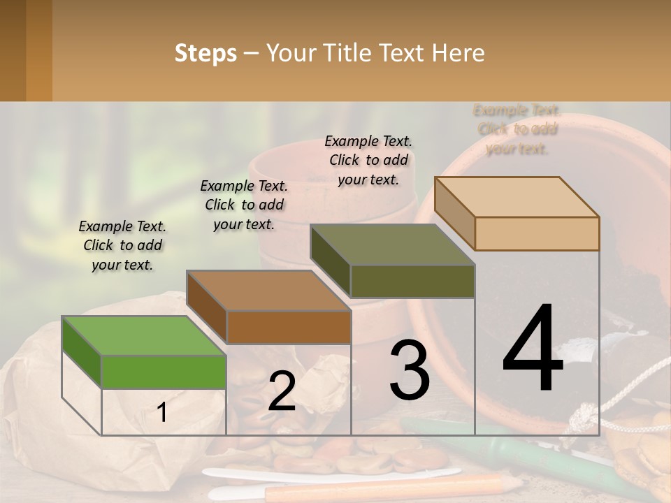 A Potted Plant Next To A Pile Of Dirt PowerPoint Template