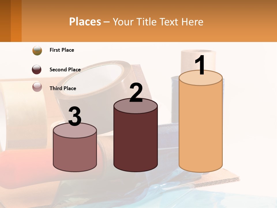 A Group Of Rolls Of Tape Sitting On Top Of A Table PowerPoint Template