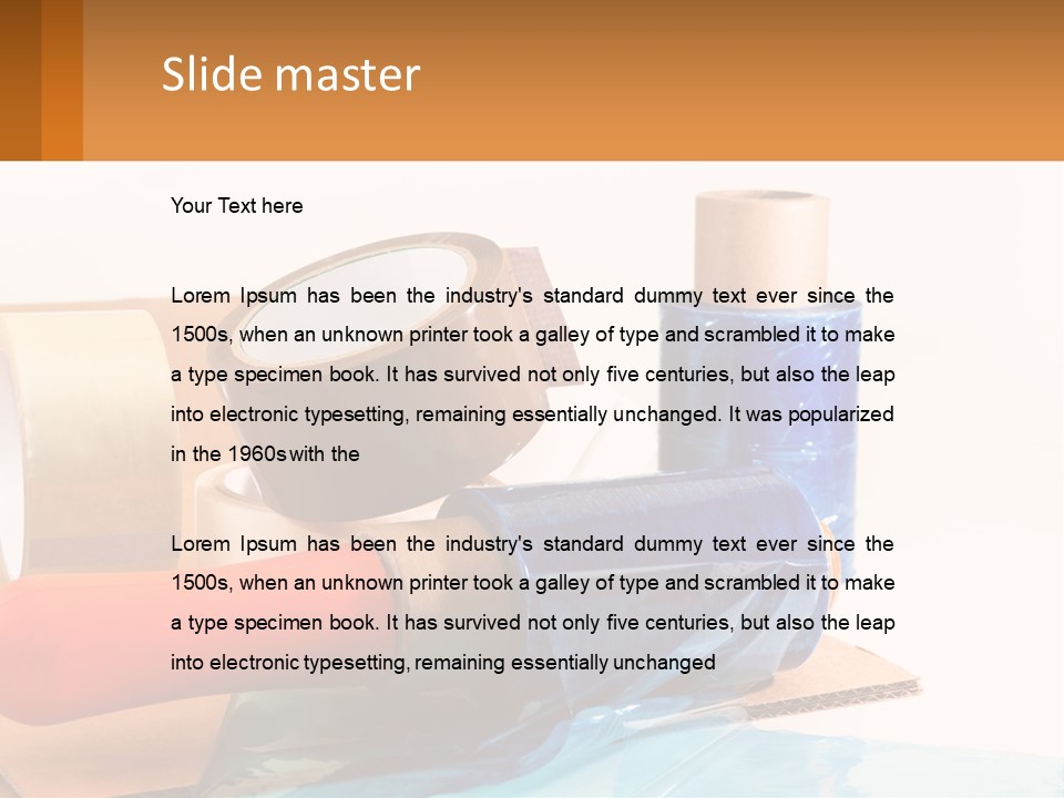 A Group Of Rolls Of Tape Sitting On Top Of A Table PowerPoint Template