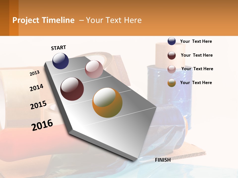 A Group Of Rolls Of Tape Sitting On Top Of A Table PowerPoint Template
