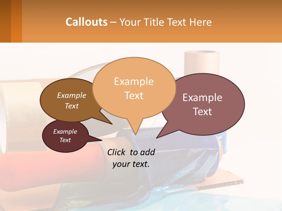 A Group Of Rolls Of Tape Sitting On Top Of A Table PowerPoint Template
