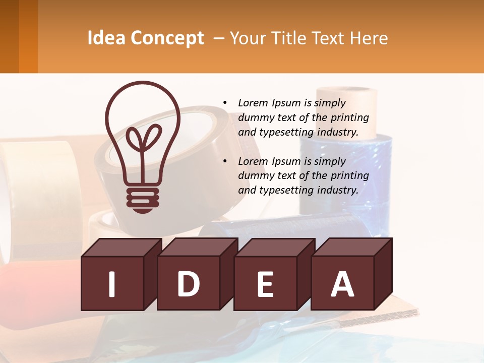 A Group Of Rolls Of Tape Sitting On Top Of A Table PowerPoint Template