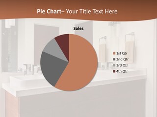 A Bathroom With Two Sinks And A Large Mirror PowerPoint Template