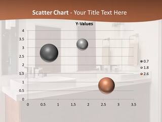 A Bathroom With Two Sinks And A Large Mirror PowerPoint Template