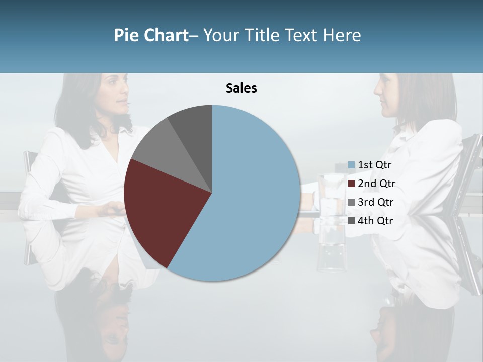 Two Women Sitting At A Table With Papers In Front Of Them PowerPoint Template