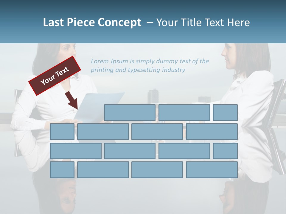 Two Women Sitting At A Table With Papers In Front Of Them PowerPoint Template