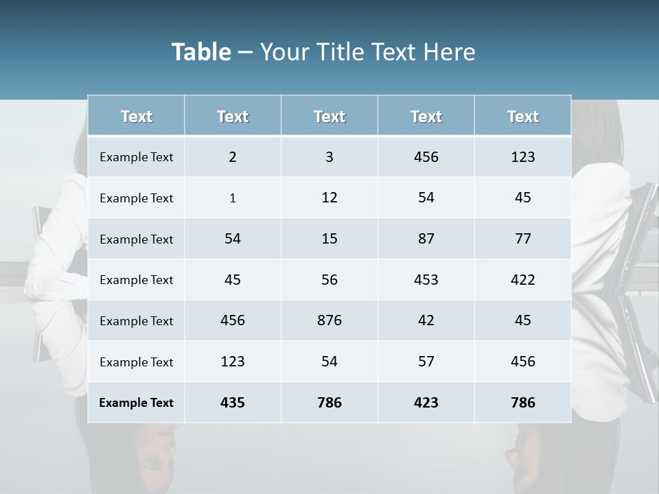 Two Women Sitting At A Table With Papers In Front Of Them PowerPoint Template