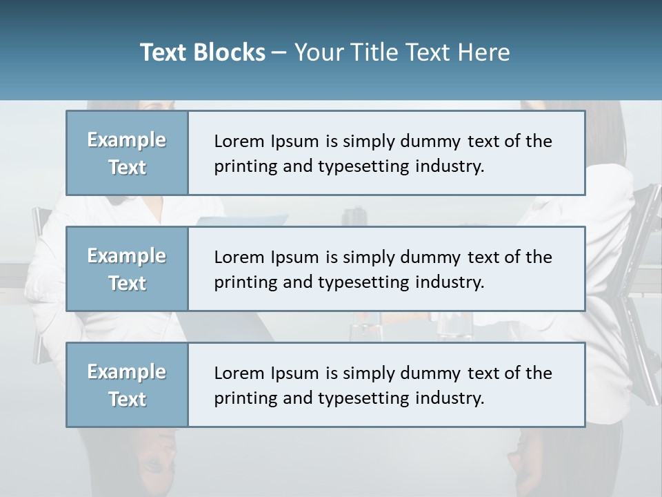 Two Women Sitting At A Table With Papers In Front Of Them PowerPoint Template
