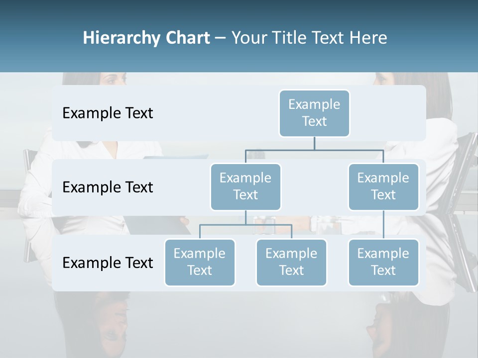 Two Women Sitting At A Table With Papers In Front Of Them PowerPoint Template