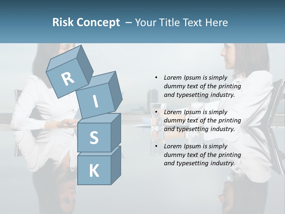 Two Women Sitting At A Table With Papers In Front Of Them PowerPoint Template