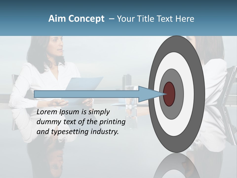 Two Women Sitting At A Table With Papers In Front Of Them PowerPoint Template