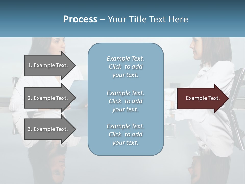 Two Women Sitting At A Table With Papers In Front Of Them PowerPoint Template