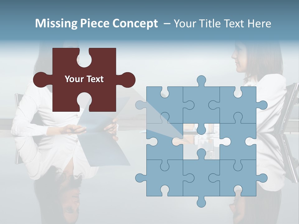 Two Women Sitting At A Table Talking To Each Other PowerPoint Template