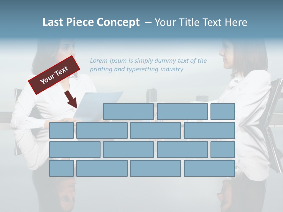 Two Women Sitting At A Table Talking To Each Other PowerPoint Template