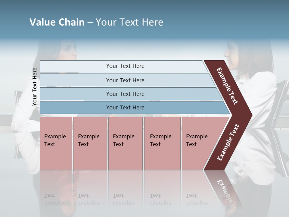 Two Women Sitting At A Table Talking To Each Other PowerPoint Template