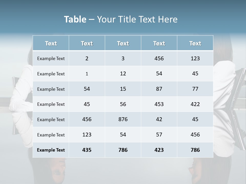 Two Women Sitting At A Table Talking To Each Other PowerPoint Template