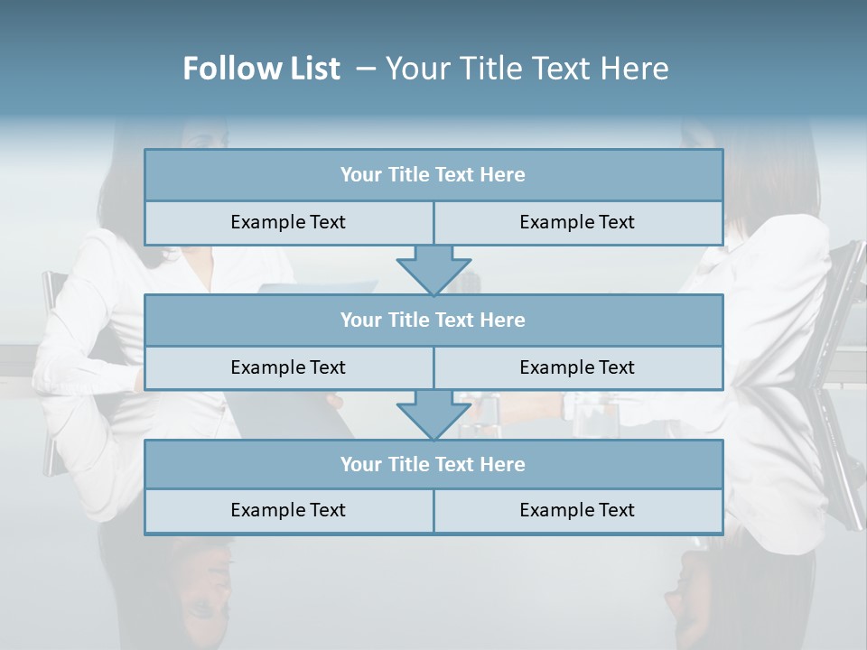 Two Women Sitting At A Table Talking To Each Other PowerPoint Template