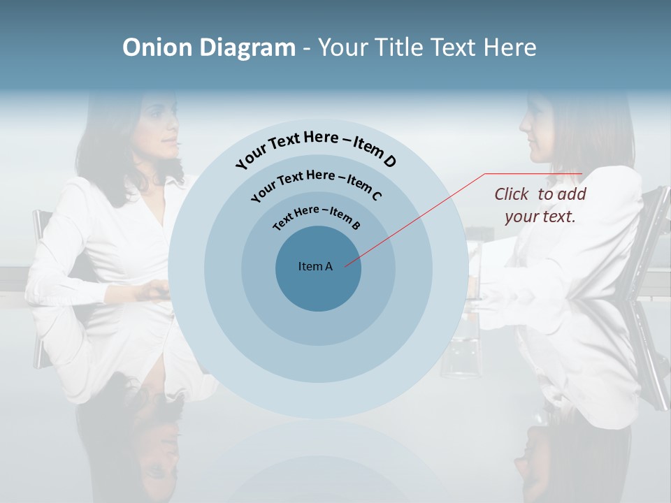 Two Women Sitting At A Table Talking To Each Other PowerPoint Template