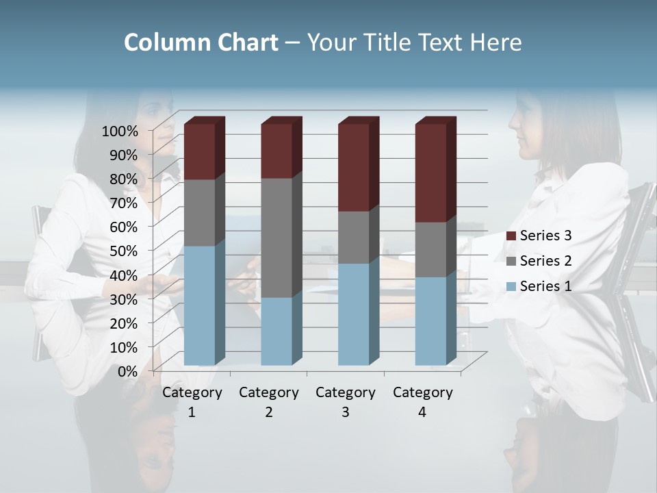 Two Women Sitting At A Table Talking To Each Other PowerPoint Template