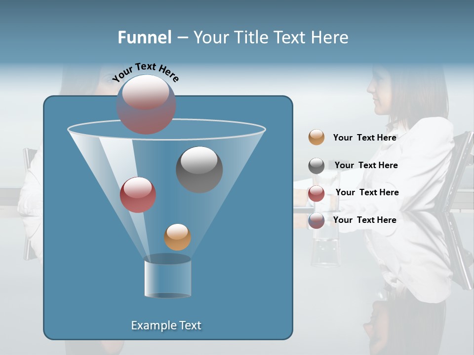 Two Women Sitting At A Table Talking To Each Other PowerPoint Template