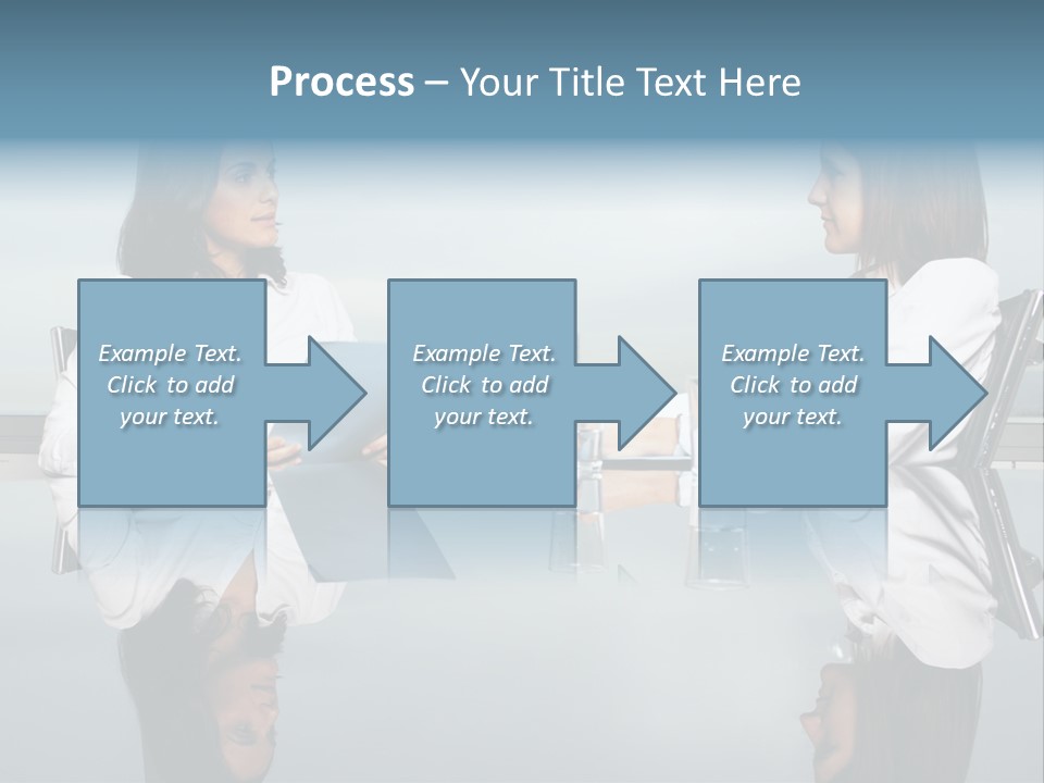Two Women Sitting At A Table Talking To Each Other PowerPoint Template
