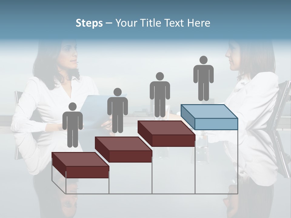 Two Women Sitting At A Table Talking To Each Other PowerPoint Template