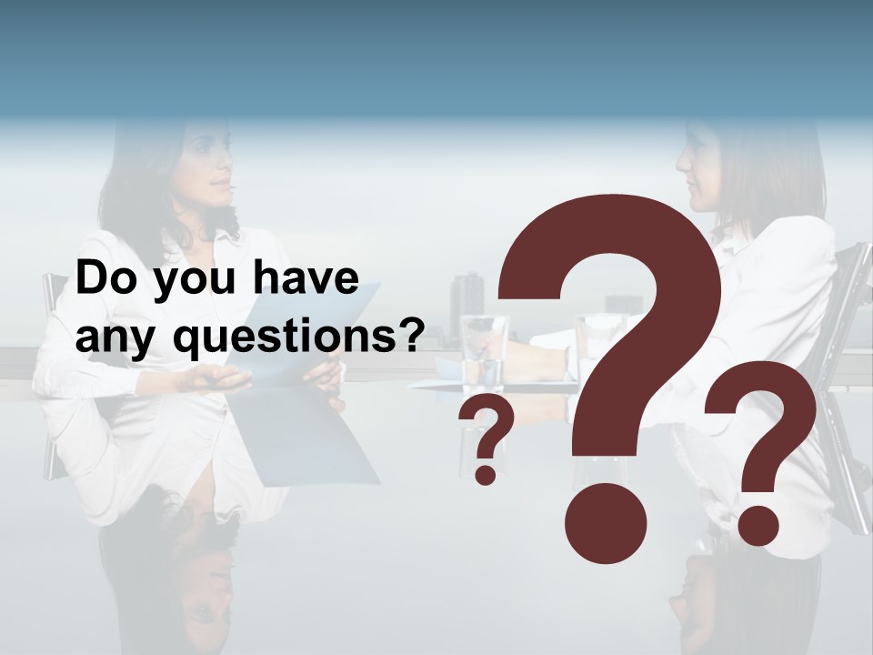 Two Women Sitting At A Table Talking To Each Other PowerPoint Template