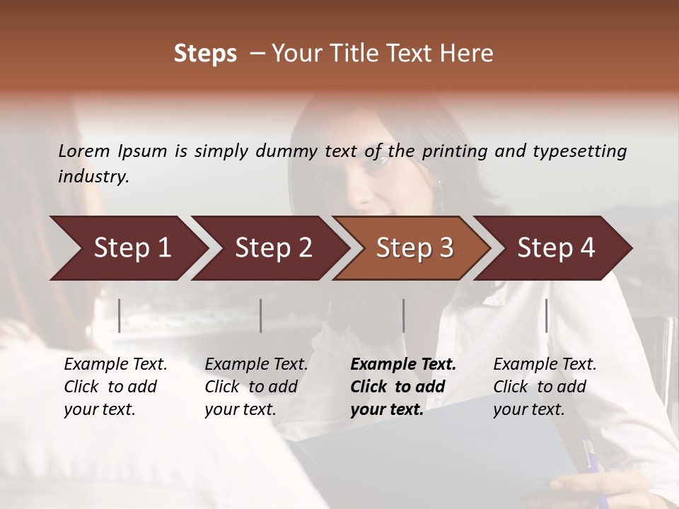 A Woman Sitting At A Desk Talking To Another Woman PowerPoint Template