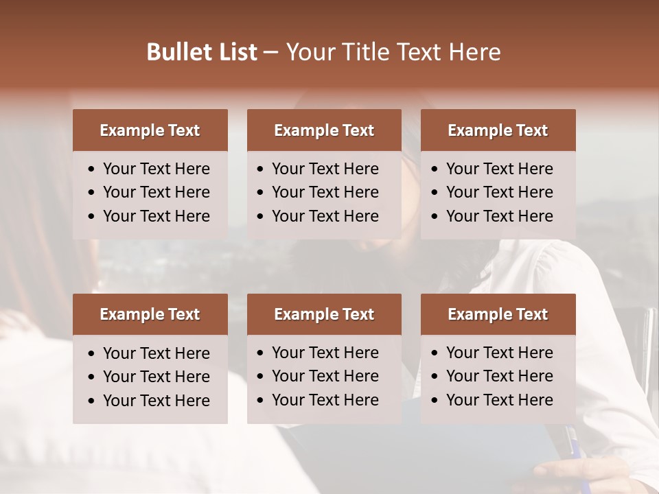 A Woman Sitting At A Desk Talking To Another Woman PowerPoint Template
