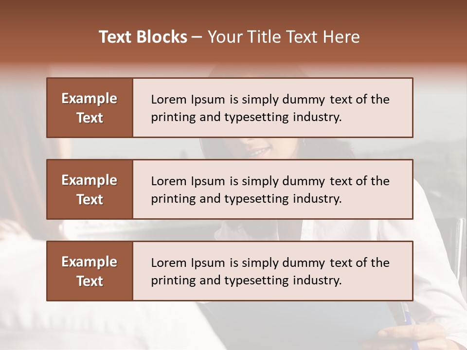 A Woman Sitting At A Desk Talking To Another Woman PowerPoint Template