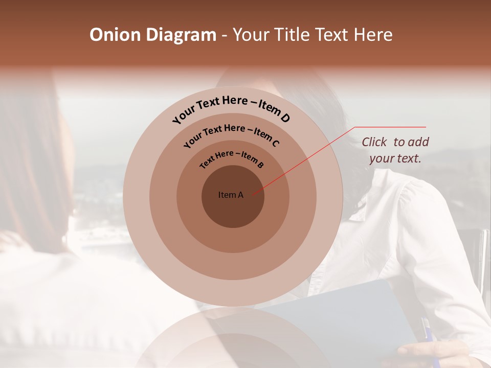A Woman Sitting At A Desk Talking To Another Woman PowerPoint Template