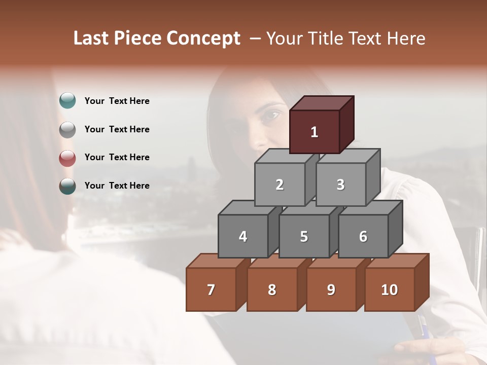 A Woman Sitting At A Desk Talking To Another Woman PowerPoint Template