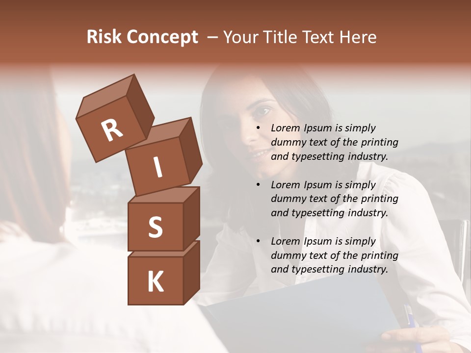 A Woman Sitting At A Desk Talking To Another Woman PowerPoint Template